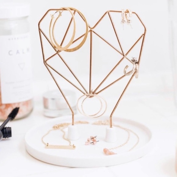 COXET WIRE HEART CERAMIC JEWELRY HOLDER - Picture 3 of 5